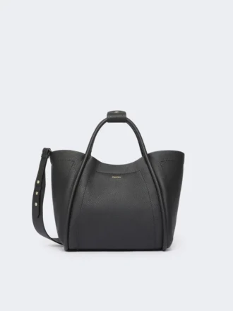 Petit sac Marine en cuir, noir