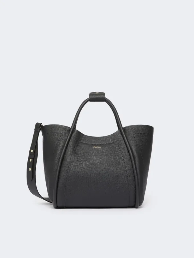 Petit sac Marine en cuir, noir