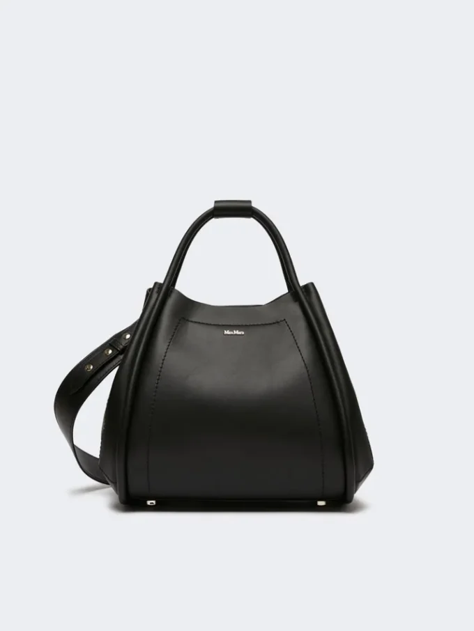 Petit sac Marine en cuir, noir