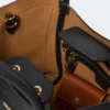 Petit sac Marine en cuir, noir