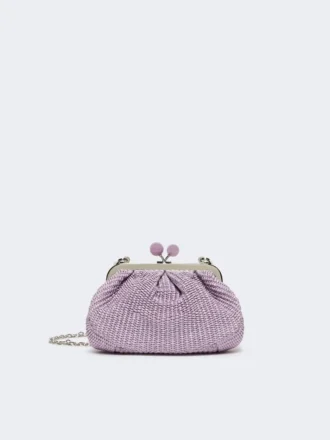 Petit sac Pasticcino effet raphia, lilas