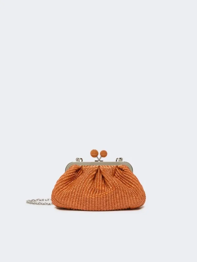 Petit sac Pasticcino effet raphia, saumon Petit sac Pasticcino effet raphia, saumon