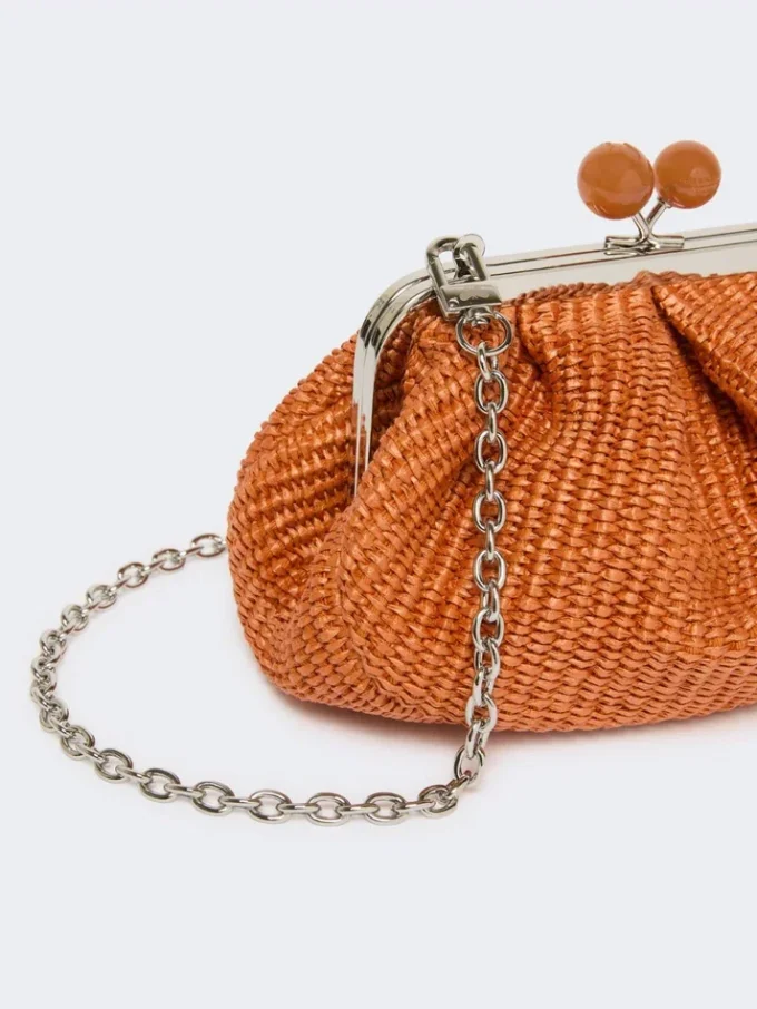 Petit sac Pasticcino effet raphia, saumon Petit sac Pasticcino effet raphia, saumon