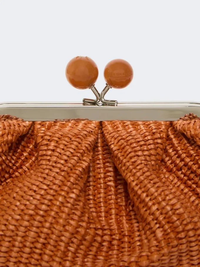 Petit sac Pasticcino effet raphia, saumon Petit sac Pasticcino effet raphia, saumon