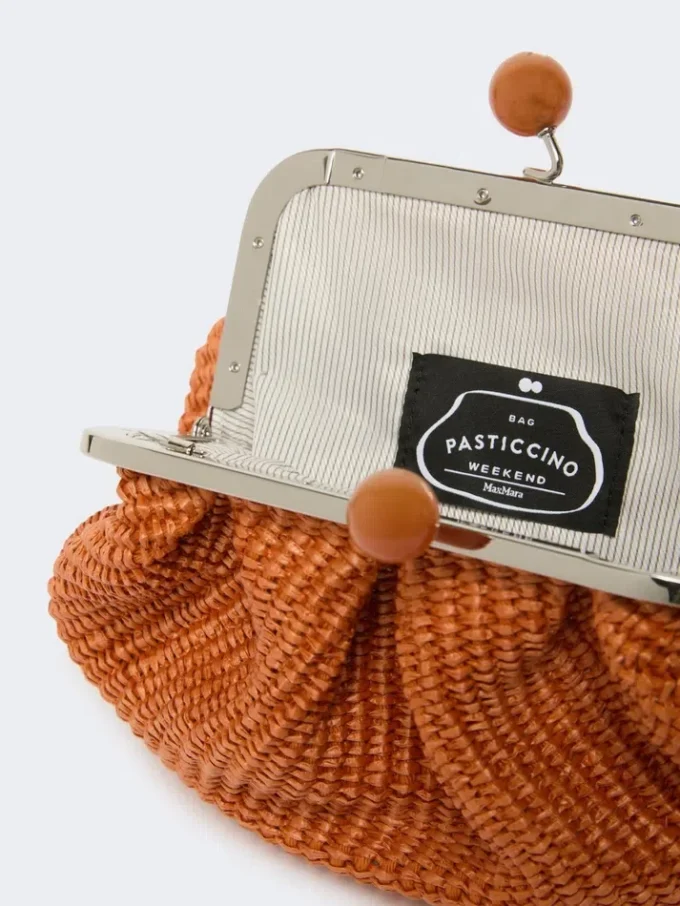 Petit sac Pasticcino effet raphia, saumon Petit sac Pasticcino effet raphia, saumon