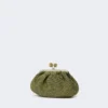 Petit sac Pasticcino effet raphia, vert sauge