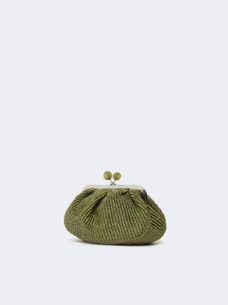 Petit sac Pasticcino effet raphia, vert sauge