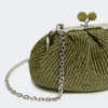 Petit sac Pasticcino effet raphia, vert sauge