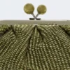 Petit sac Pasticcino effet raphia, vert sauge