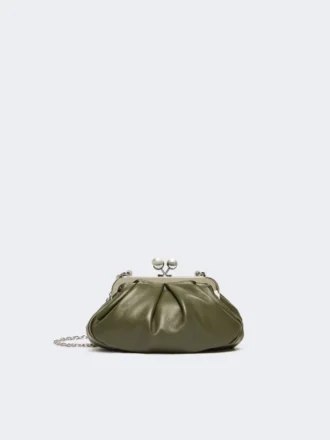 Petit sac Pasticcino en cuir d&rsquo;agneau, vert foncé