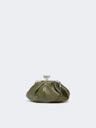 Petit sac Pasticcino en cuir d&rsquo;agneau, vert foncé