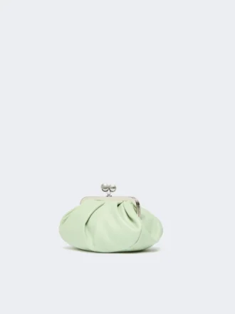 Petit sac Pasticcino en cuir d&rsquo;agneau, vert pastel