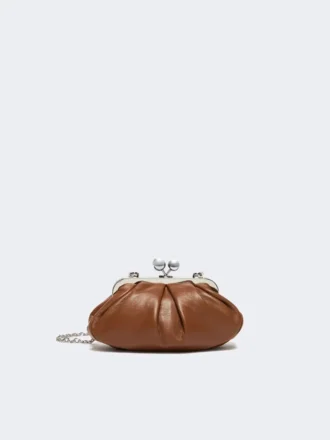 Petit sac Pasticcino en cuir de mouton, couleur tabac