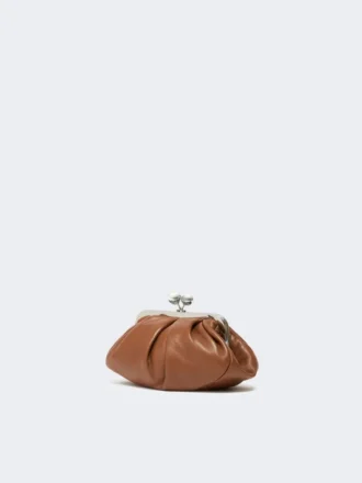 Petit sac Pasticcino en cuir de mouton, couleur tabac