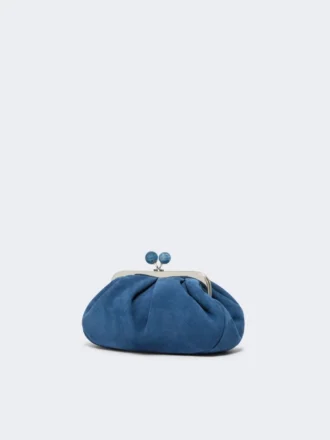 Petit sac Pasticcino en daim, bleu barbeau