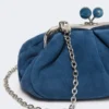 Petit sac Pasticcino en daim, bleu barbeau Petit sac Pasticcino en daim, bleu barbeau