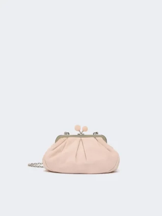 Petit sac Pasticcino en daim, couleur poudre