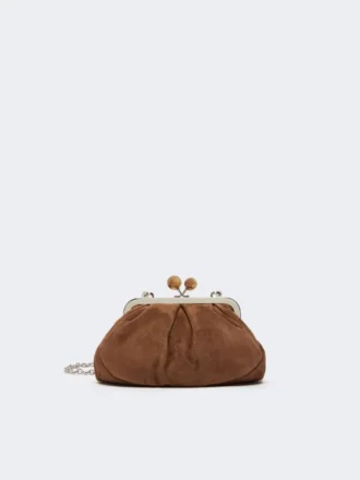 Petit sac Pasticcino en daim, marron foncé