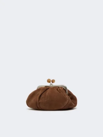 Petit sac Pasticcino en daim, marron foncé