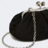 Petit sac Pasticcino en daim, noir Petit sac Pasticcino en daim, noir