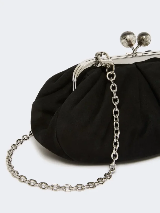 Petit sac Pasticcino en daim, noir Petit sac Pasticcino en daim, noir