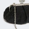 Petit sac Pasticcino en laine bouclée, noir Petit sac Pasticcino en laine bouclée, noir