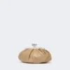 Petit sac Pasticcino en peau de mouton, couleur tourterelle