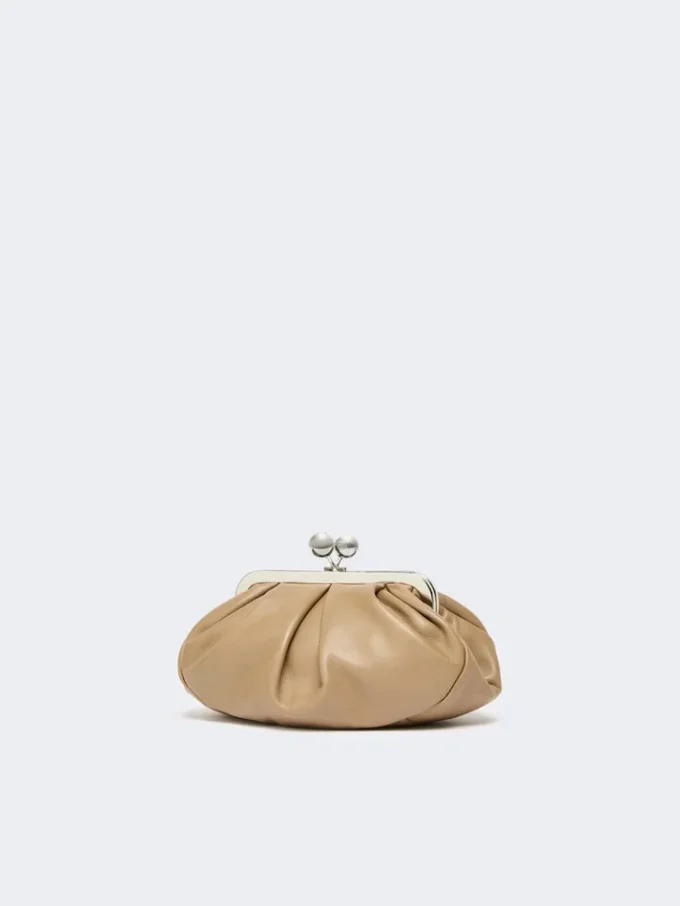 Petit sac Pasticcino en peau de mouton, couleur tourterelle