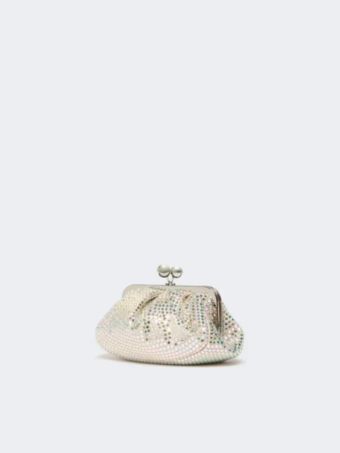 Petit sac Pasticcino en satin orné de strass, rose antique Petit sac Pasticcino en satin orné de strass, rose antique