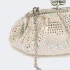 Petit sac Pasticcino en satin orné de strass, rose antique Petit sac Pasticcino en satin orné de strass, rose antique