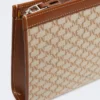 Petite pochette en jacquard de coton, marron noisette Petite pochette en jacquard de coton, marron noisette
