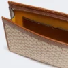 Petite pochette en jacquard de coton, marron noisette Petite pochette en jacquard de coton, marron noisette