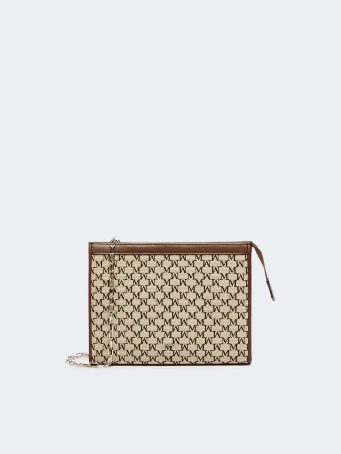 Petite pochette en jacquard de coton, noire Petite pochette en jacquard de coton, noire