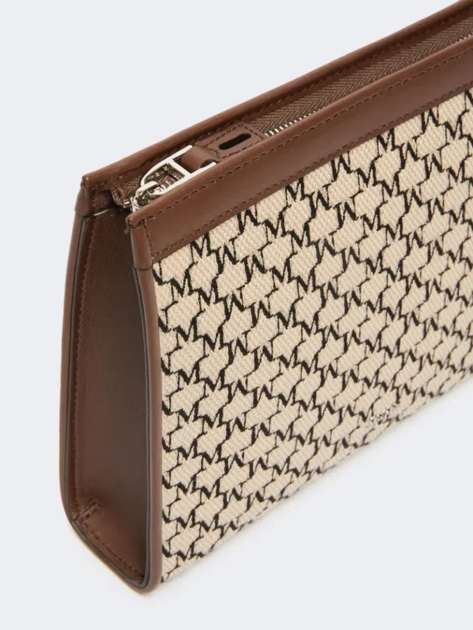 Petite pochette en jacquard de coton, noire Petite pochette en jacquard de coton, noire