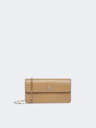 Pochette de téléphone en cuir, couleur boue