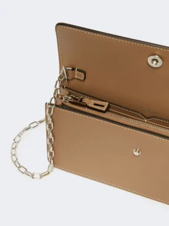 Pochette de téléphone en cuir, couleur boue