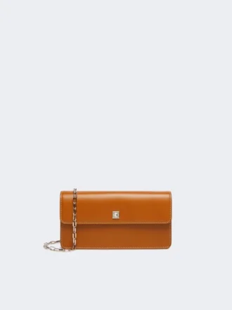 Pochette de téléphone en cuir, couleur rouille