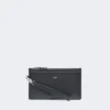 Pochette en cuir avec dragonne, noire Pochette en cuir avec dragonne, noire