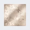 Pochette en soie imprimée, blanche