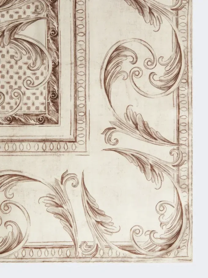 Pochette en soie imprimée, blanche