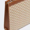 Pochette moyenne en jacquard de coton, marron noisette Pochette moyenne en jacquard de coton, marron noisette