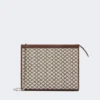 Pochette moyenne en jacquard de coton, noire Pochette moyenne en jacquard de coton, noire