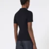 Polo en laine à côtes, bleu outremer Polo en laine à côtes, bleu outremer