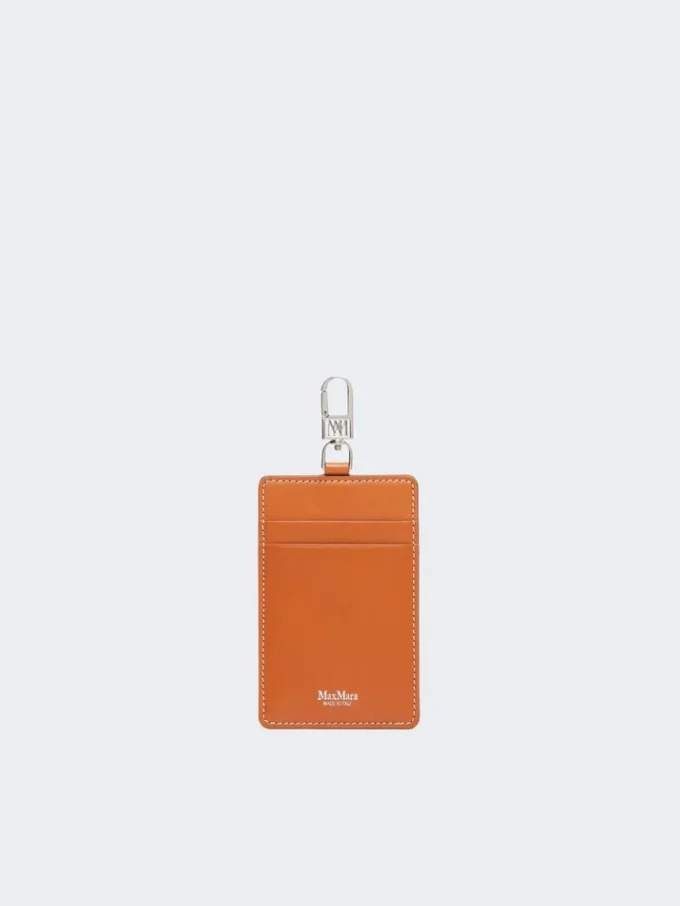 Porte-badge en cuir, couleur rouille Porte-badge en cuir, couleur rouille