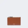 Porte-cartes en cuir, brun ambré Porte-cartes en cuir, brun ambré