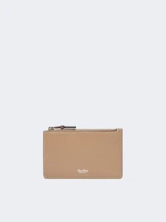 Porte-cartes en cuir, couleur boue