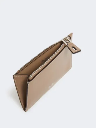 Porte-cartes en cuir, couleur boue
