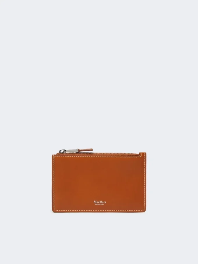 Porte-cartes en cuir, couleur rouille Porte-cartes en cuir, couleur rouille