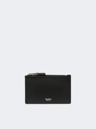 Porte-cartes en cuir, noir