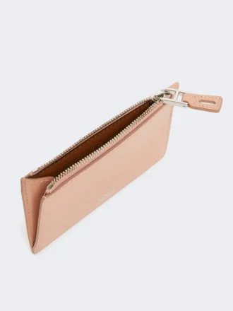Porte-cartes en cuir, rose